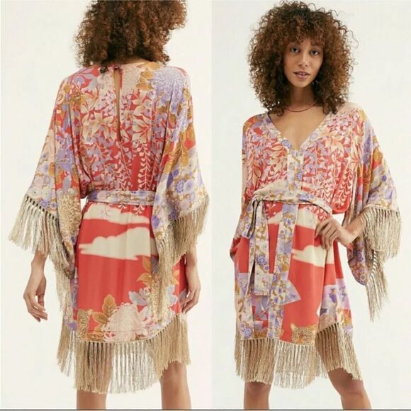 SPELL X Free People Willow Tassel Mini Dress, XS - Picture 2 of 10
